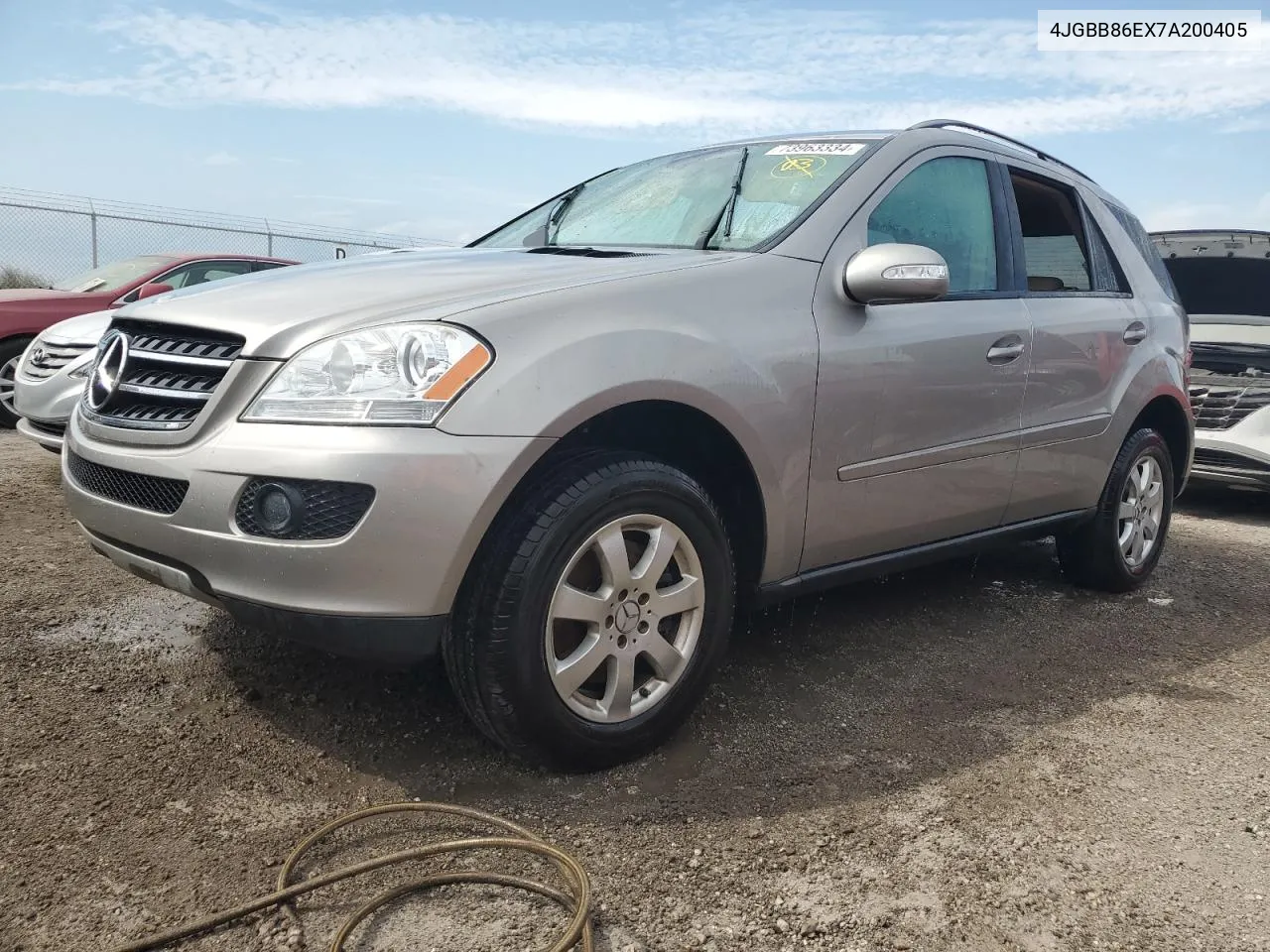 2007 Mercedes-Benz Ml 350 VIN: 4JGBB86EX7A200405 Lot: 73963334