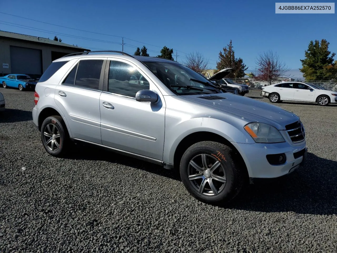 2007 Mercedes-Benz Ml 350 VIN: 4JGBB86EX7A252570 Lot: 74943784