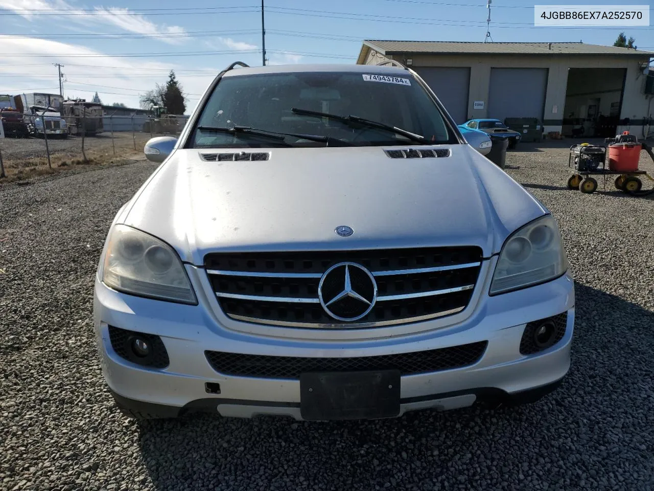 2007 Mercedes-Benz Ml 350 VIN: 4JGBB86EX7A252570 Lot: 74943784