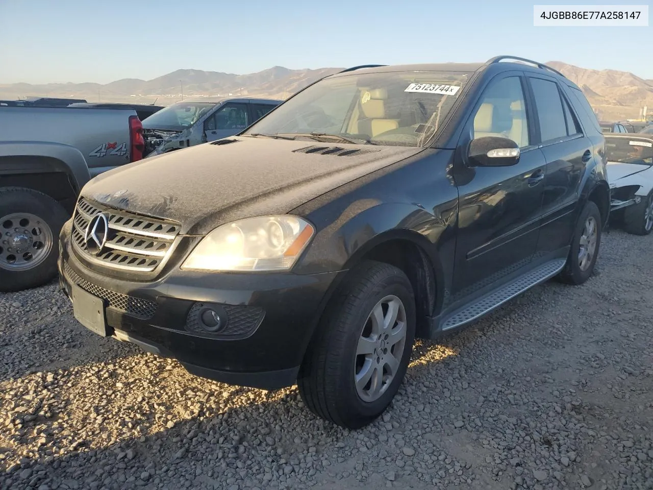 2007 Mercedes-Benz Ml 350 VIN: 4JGBB86E77A258147 Lot: 75123744