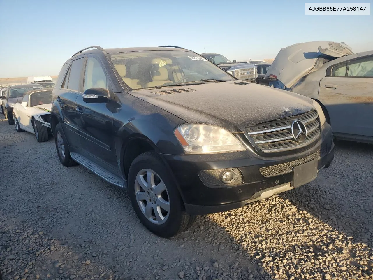 2007 Mercedes-Benz Ml 350 VIN: 4JGBB86E77A258147 Lot: 75123744