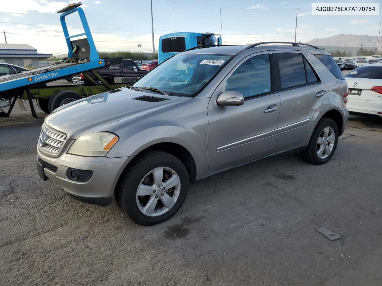 2007 Mercedes-Benz Ml 500 VIN: 4JGBB75EX7A170754 Lot: 76624374