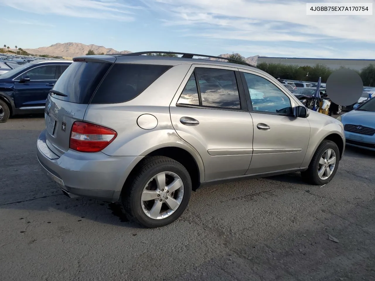 2007 Mercedes-Benz Ml 500 VIN: 4JGBB75EX7A170754 Lot: 76624374