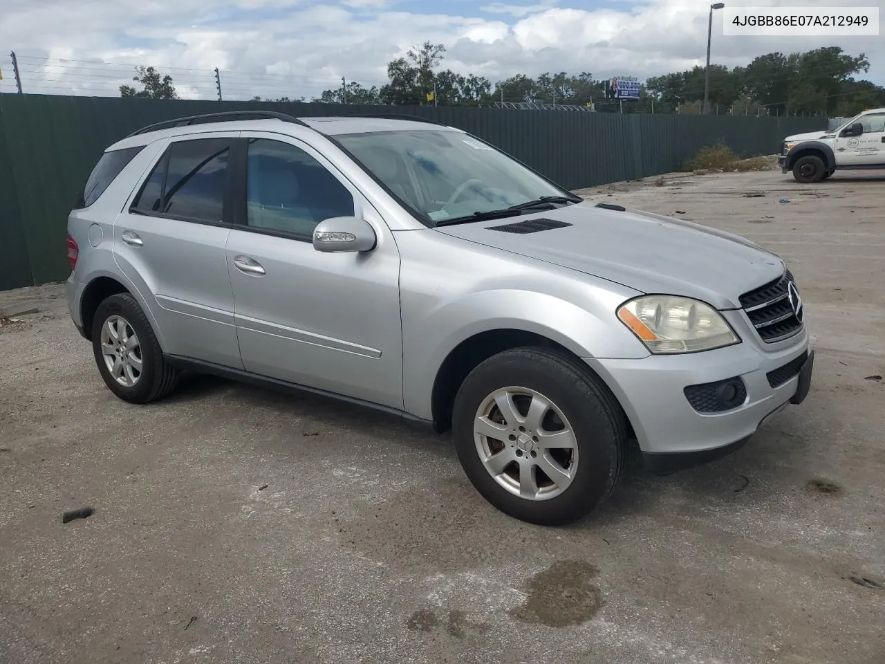 2007 Mercedes-Benz Ml 350 VIN: 4JGBB86E07A212949 Lot: 77062364