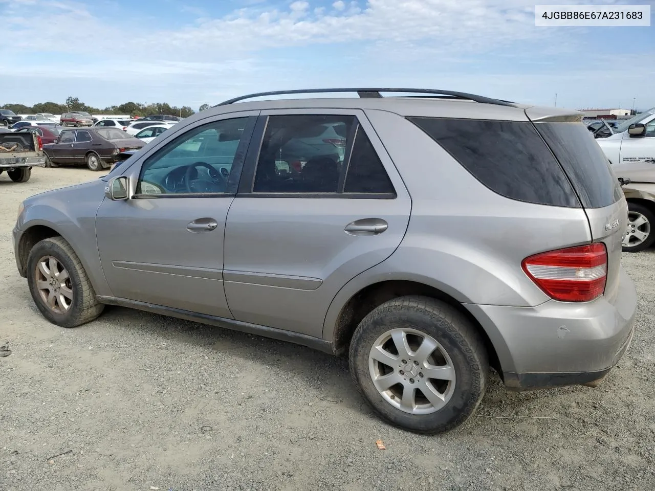 2007 Mercedes-Benz Ml 350 VIN: 4JGBB86E67A231683 Lot: 78398934