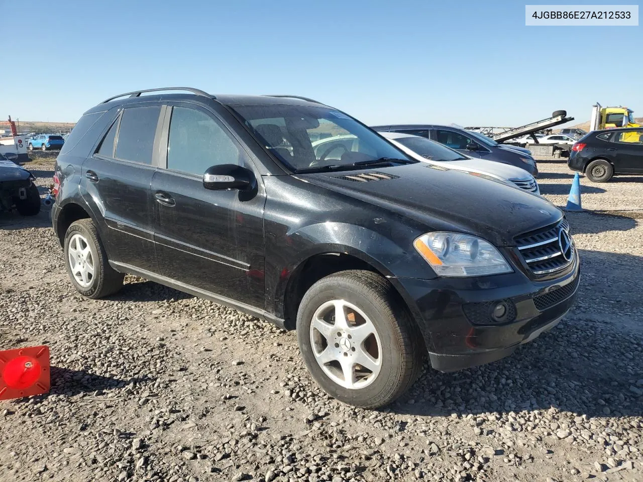 2007 Mercedes-Benz Ml 350 VIN: 4JGBB86E27A212533 Lot: 80111814