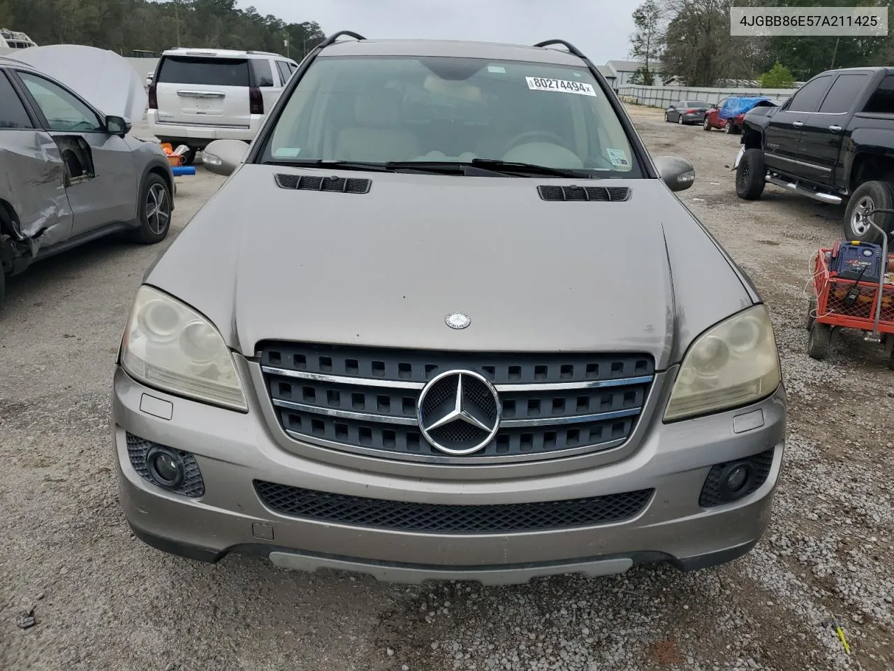 2007 Mercedes-Benz Ml 350 VIN: 4JGBB86E57A211425 Lot: 80274494