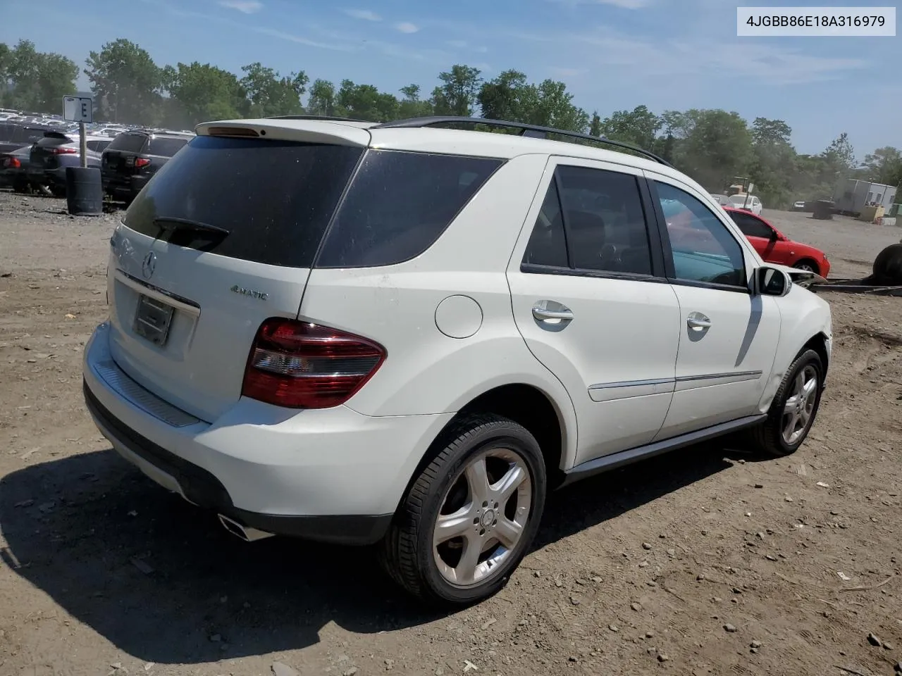 2008 Mercedes-Benz Ml 350 VIN: 4JGBB86E18A316979 Lot: 58268434