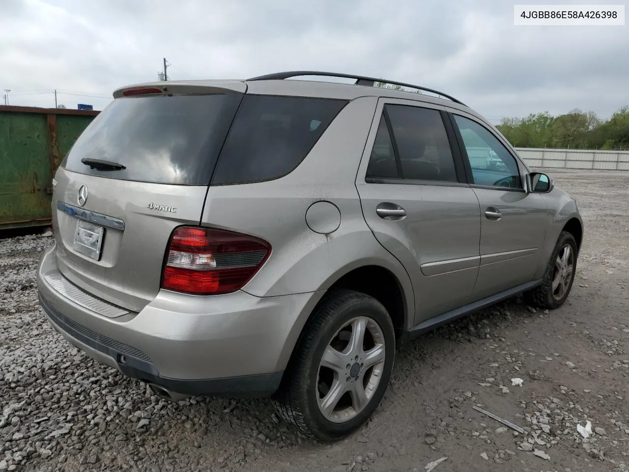 2008 Mercedes-Benz Ml 350 VIN: 4JGBB86E58A426398 Lot: 64967534