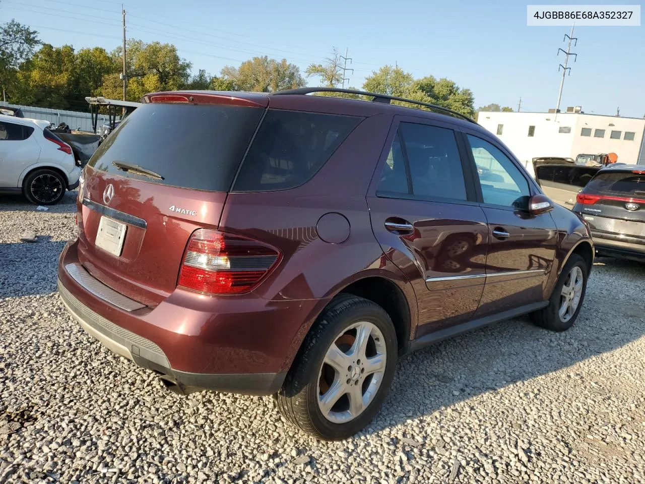 2008 Mercedes-Benz Ml 350 VIN: 4JGBB86E68A352327 Lot: 69338894