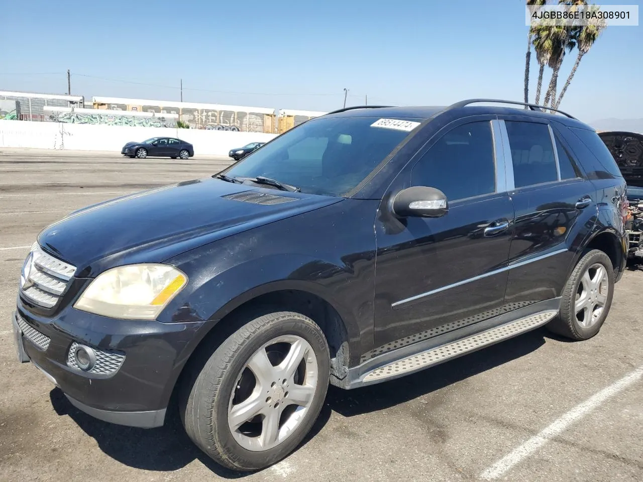 2008 Mercedes-Benz Ml 350 VIN: 4JGBB86E18A308901 Lot: 69514474