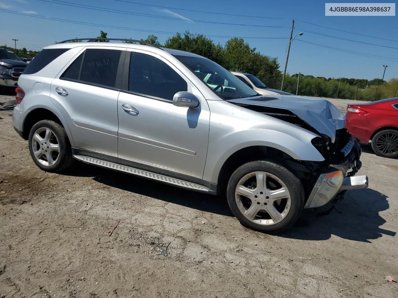 2008 Mercedes-Benz Ml 350 VIN: 4JGBB86E98A398637 Lot: 69828254