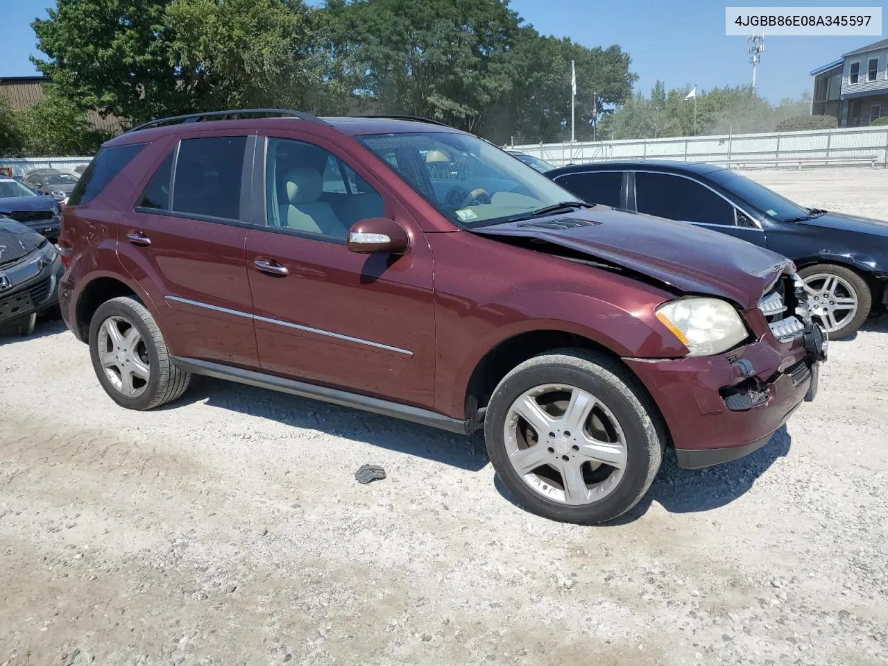 2008 Mercedes-Benz Ml 350 VIN: 4JGBB86E08A345597 Lot: 69924844