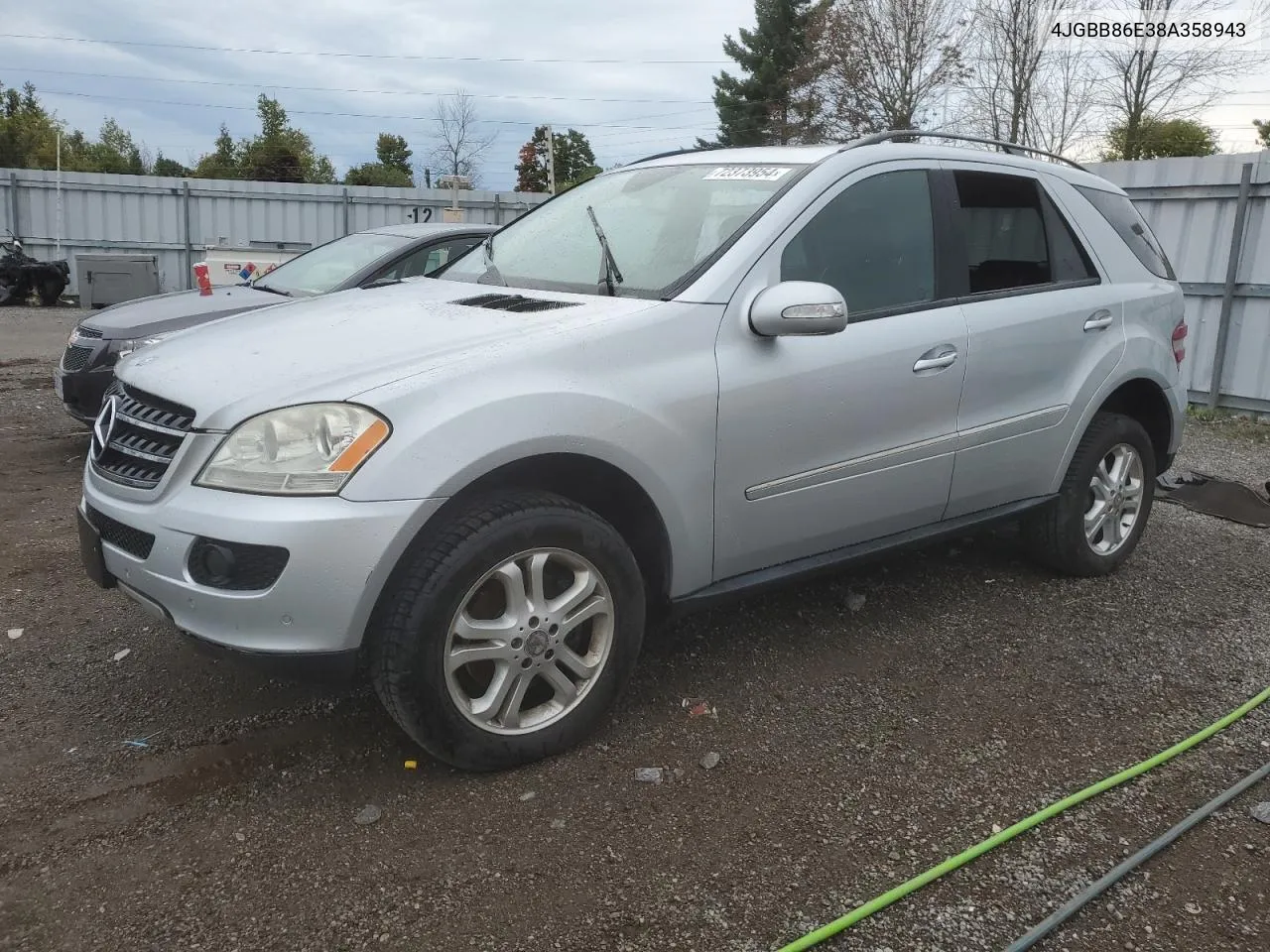 2008 Mercedes-Benz Ml 350 VIN: 4JGBB86E38A358943 Lot: 72373954