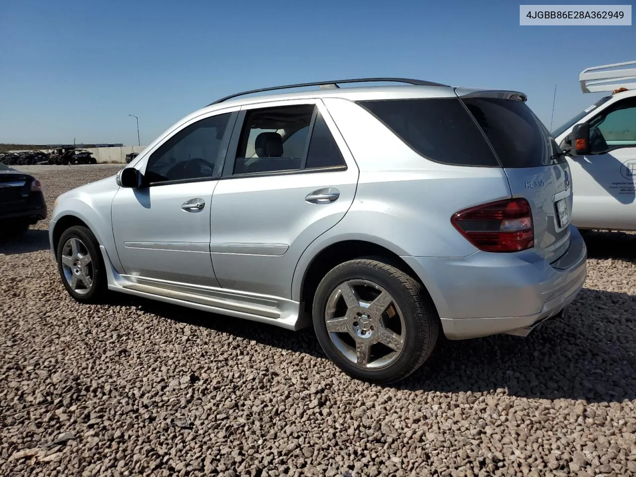 2008 Mercedes-Benz Ml 350 VIN: 4JGBB86E28A362949 Lot: 72841444