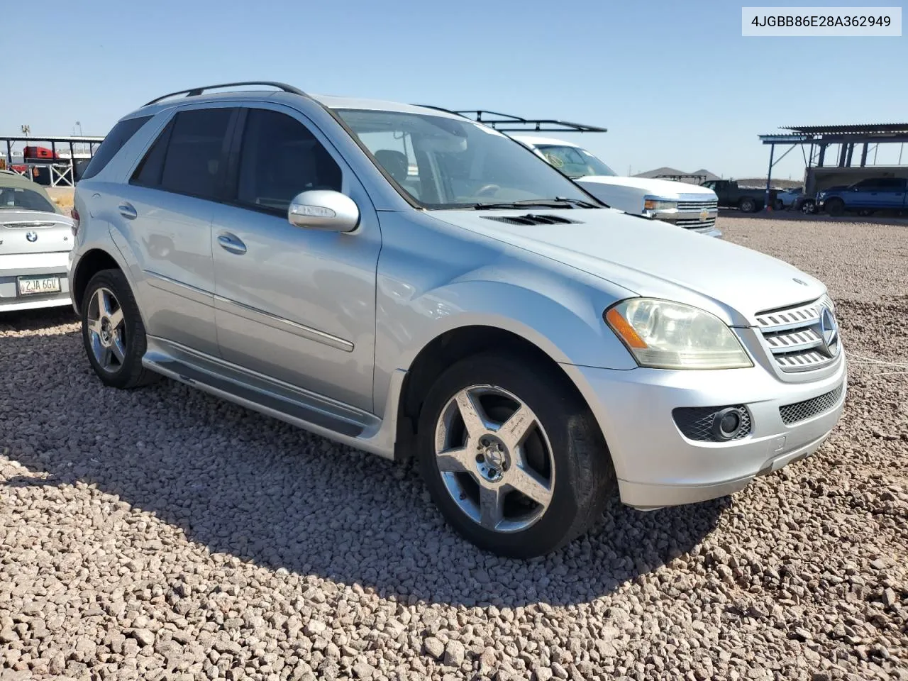 2008 Mercedes-Benz Ml 350 VIN: 4JGBB86E28A362949 Lot: 72841444