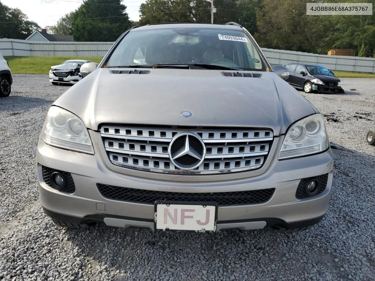 2008 Mercedes-Benz Ml 350 VIN: 4JGBB86E68A375767 Lot: 74093044