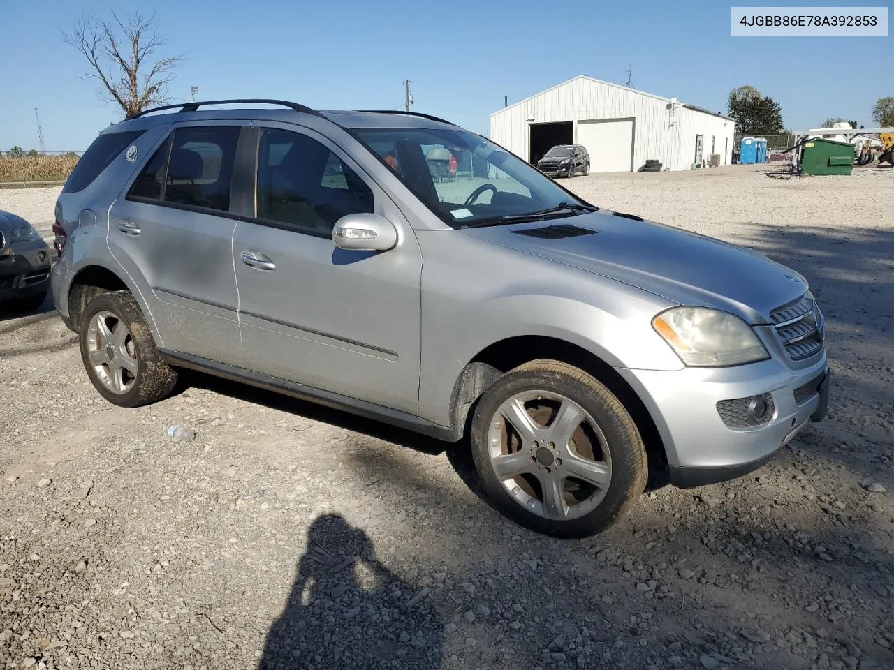 2008 Mercedes-Benz Ml 350 VIN: 4JGBB86E78A392853 Lot: 75856904