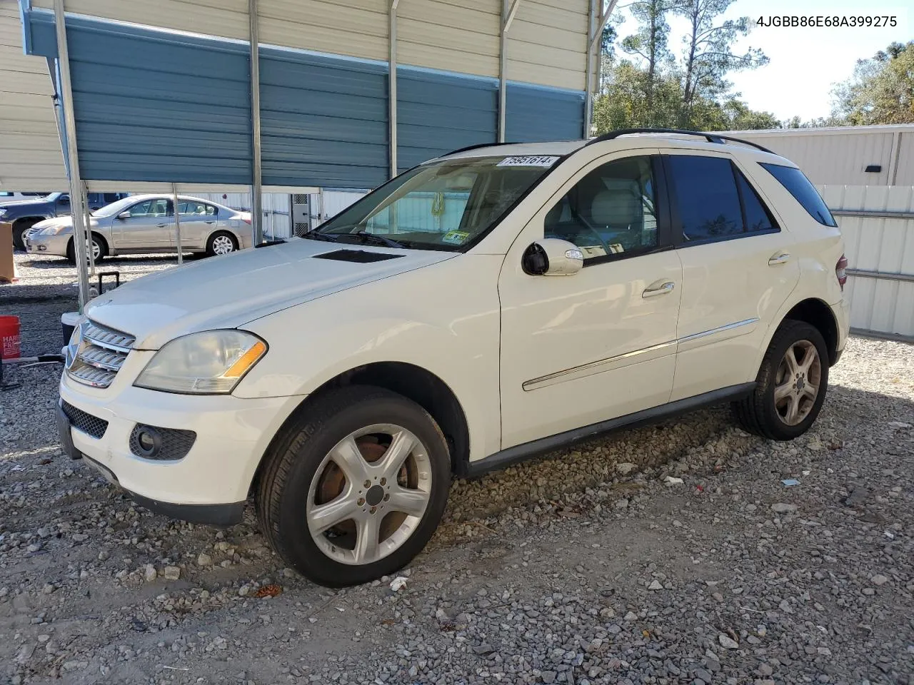 2008 Mercedes-Benz Ml 350 VIN: 4JGBB86E68A399275 Lot: 75951614