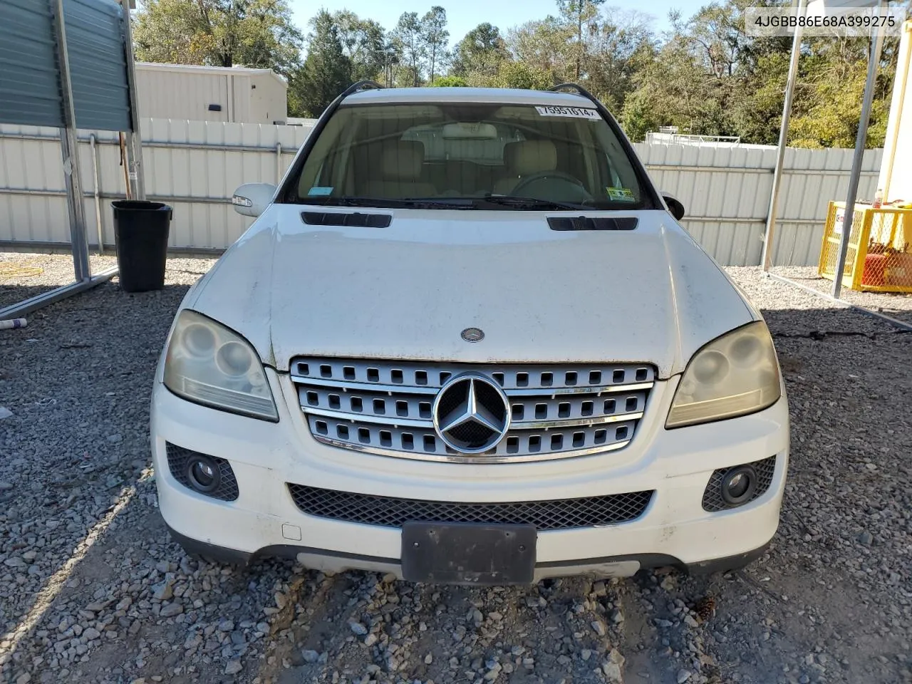 2008 Mercedes-Benz Ml 350 VIN: 4JGBB86E68A399275 Lot: 75951614