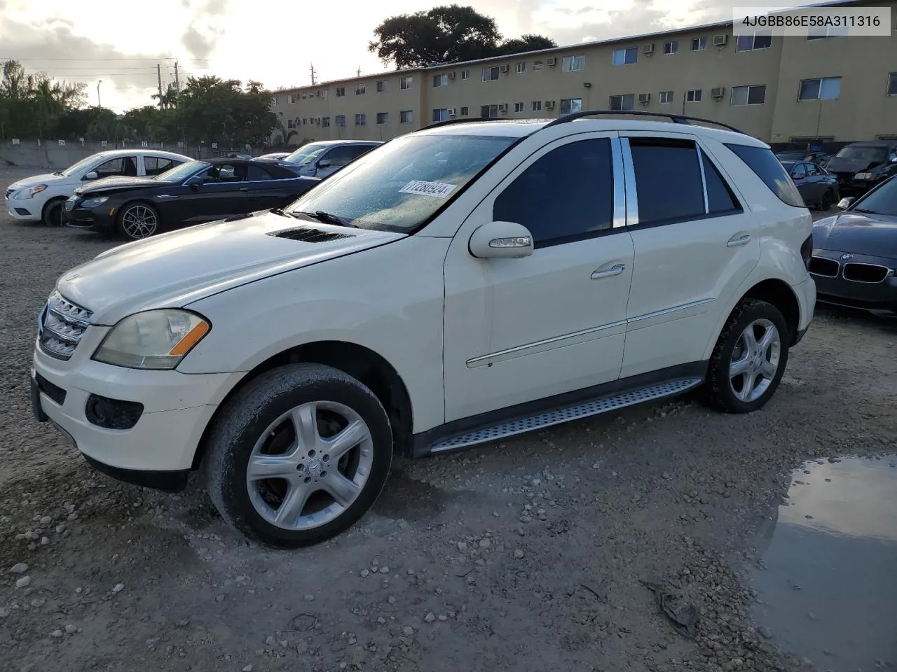 2008 Mercedes-Benz Ml 350 VIN: 4JGBB86E58A311316 Lot: 77280924