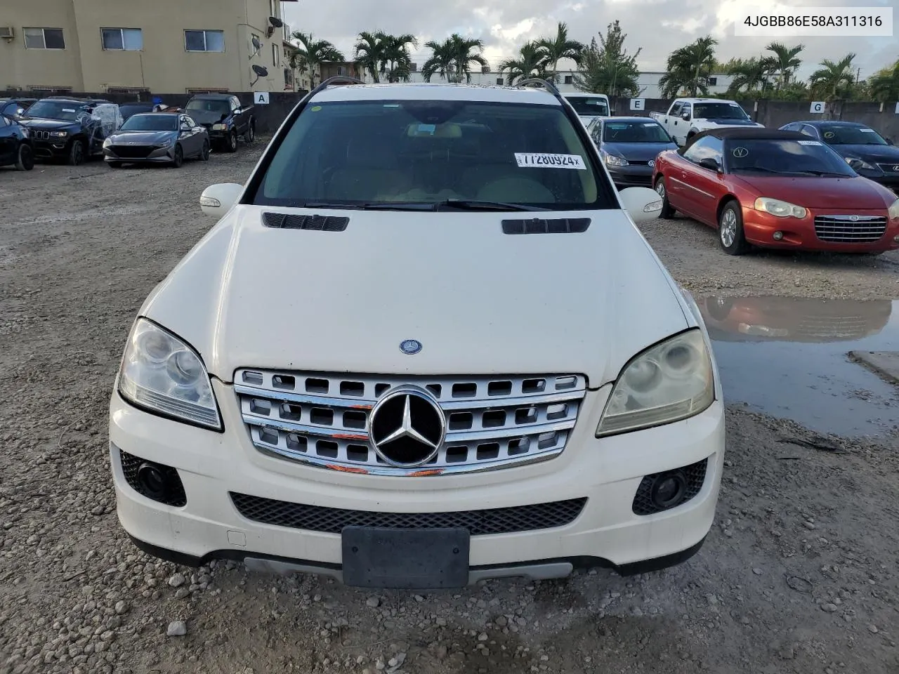 2008 Mercedes-Benz Ml 350 VIN: 4JGBB86E58A311316 Lot: 77280924