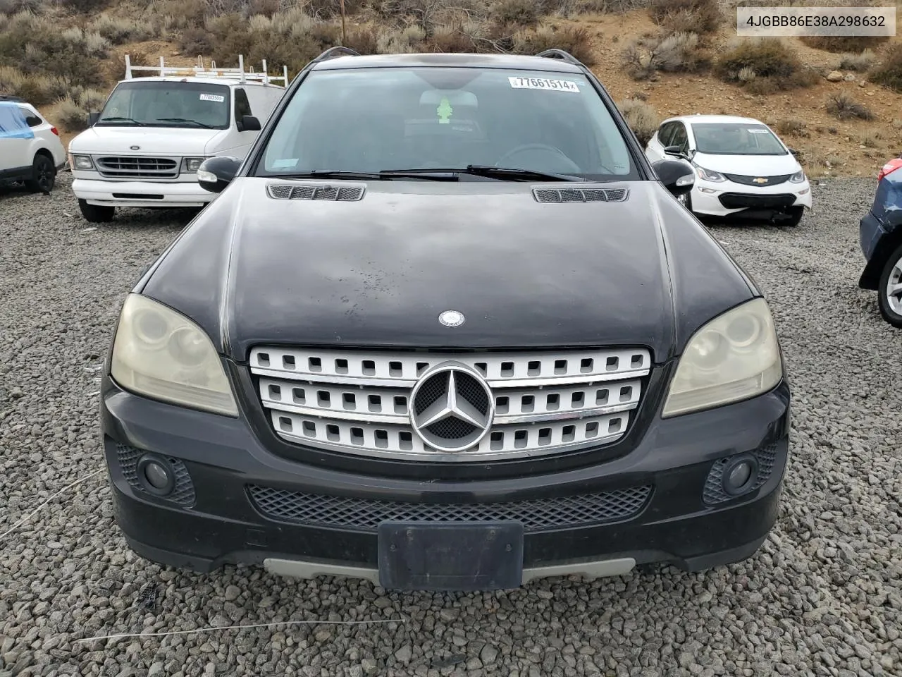 2008 Mercedes-Benz Ml 350 VIN: 4JGBB86E38A298632 Lot: 77661514