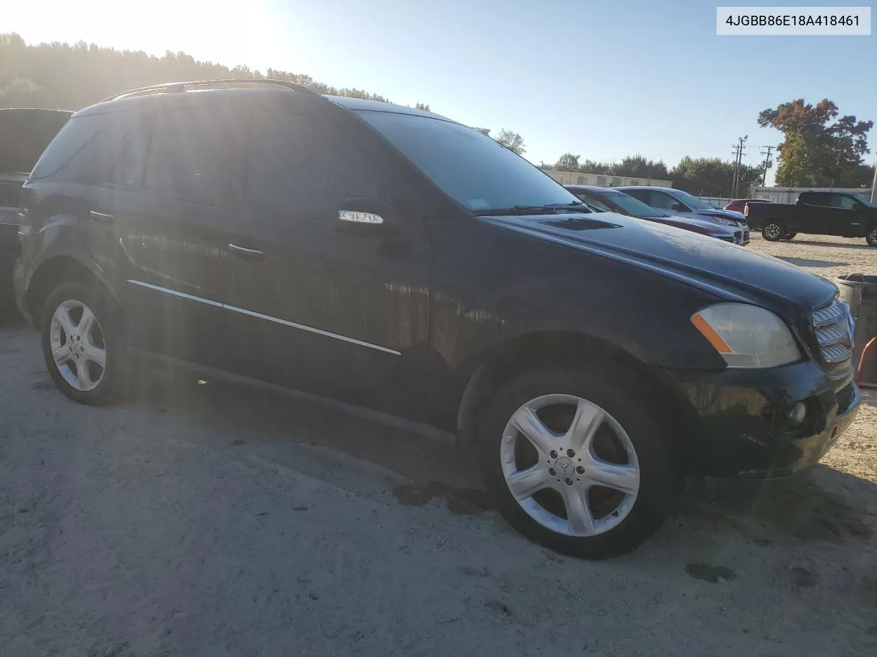 2008 Mercedes-Benz Ml 350 VIN: 4JGBB86E18A418461 Lot: 78171024