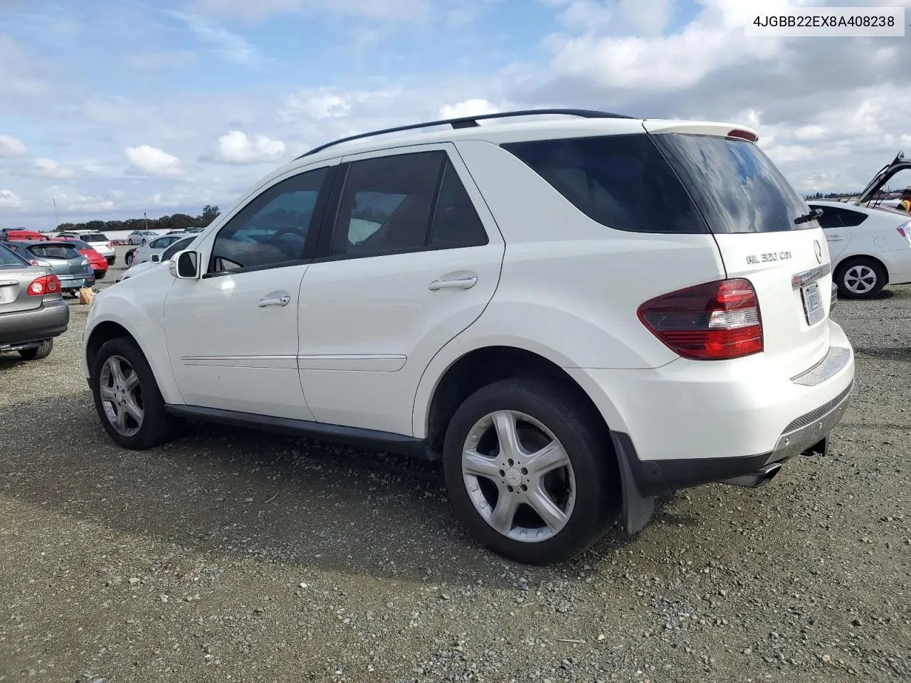 2008 Mercedes-Benz Ml 320 Cdi VIN: 4JGBB22EX8A408238 Lot: 78821014