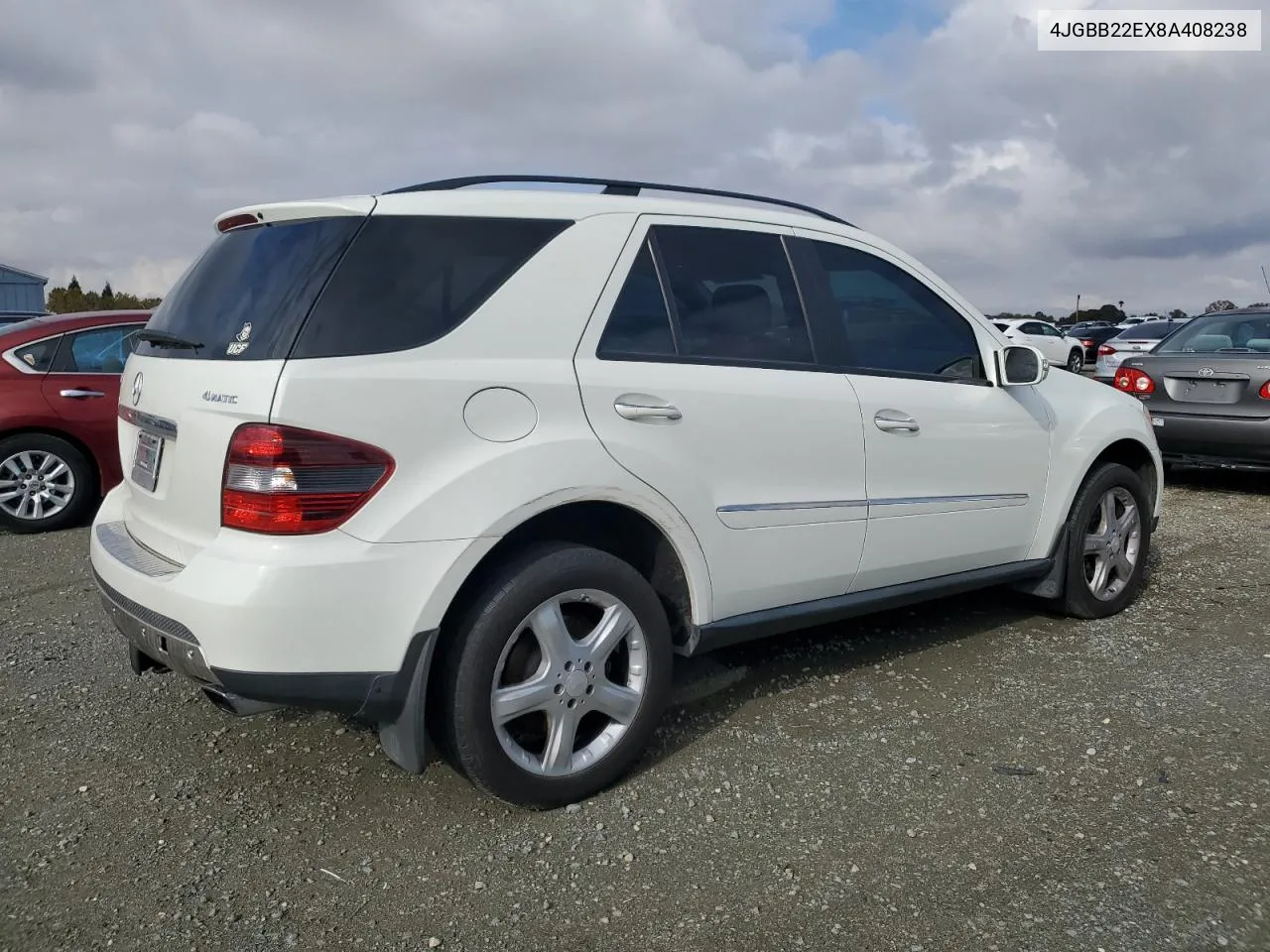 2008 Mercedes-Benz Ml 320 Cdi VIN: 4JGBB22EX8A408238 Lot: 78821014