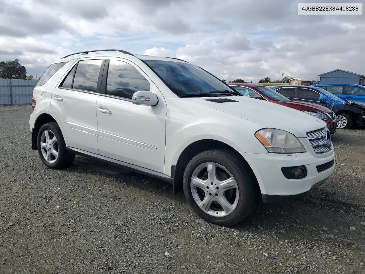 2008 Mercedes-Benz Ml 320 Cdi VIN: 4JGBB22EX8A408238 Lot: 78821014