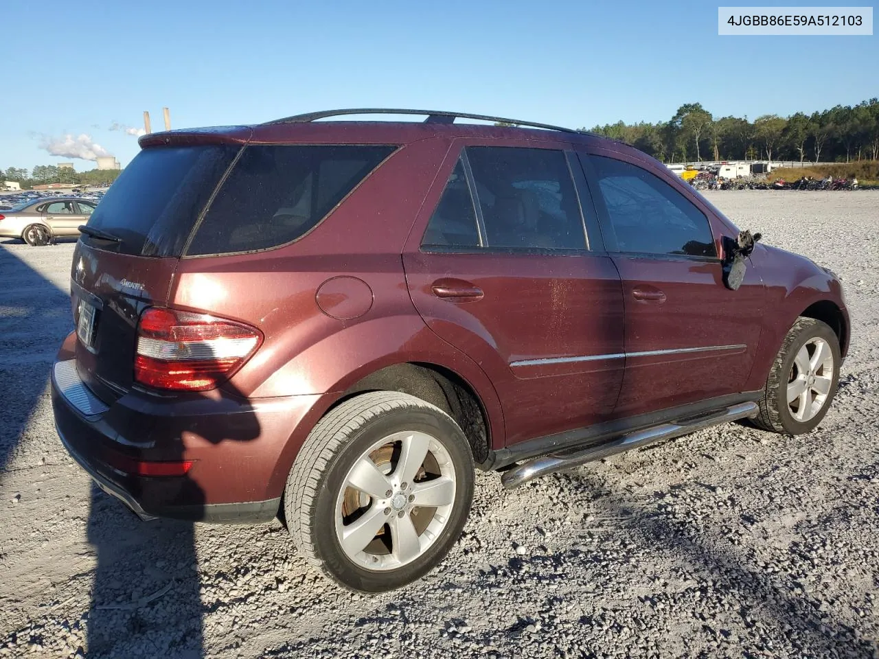 2009 Mercedes-Benz Ml 350 VIN: 4JGBB86E59A512103 Lot: 74701794