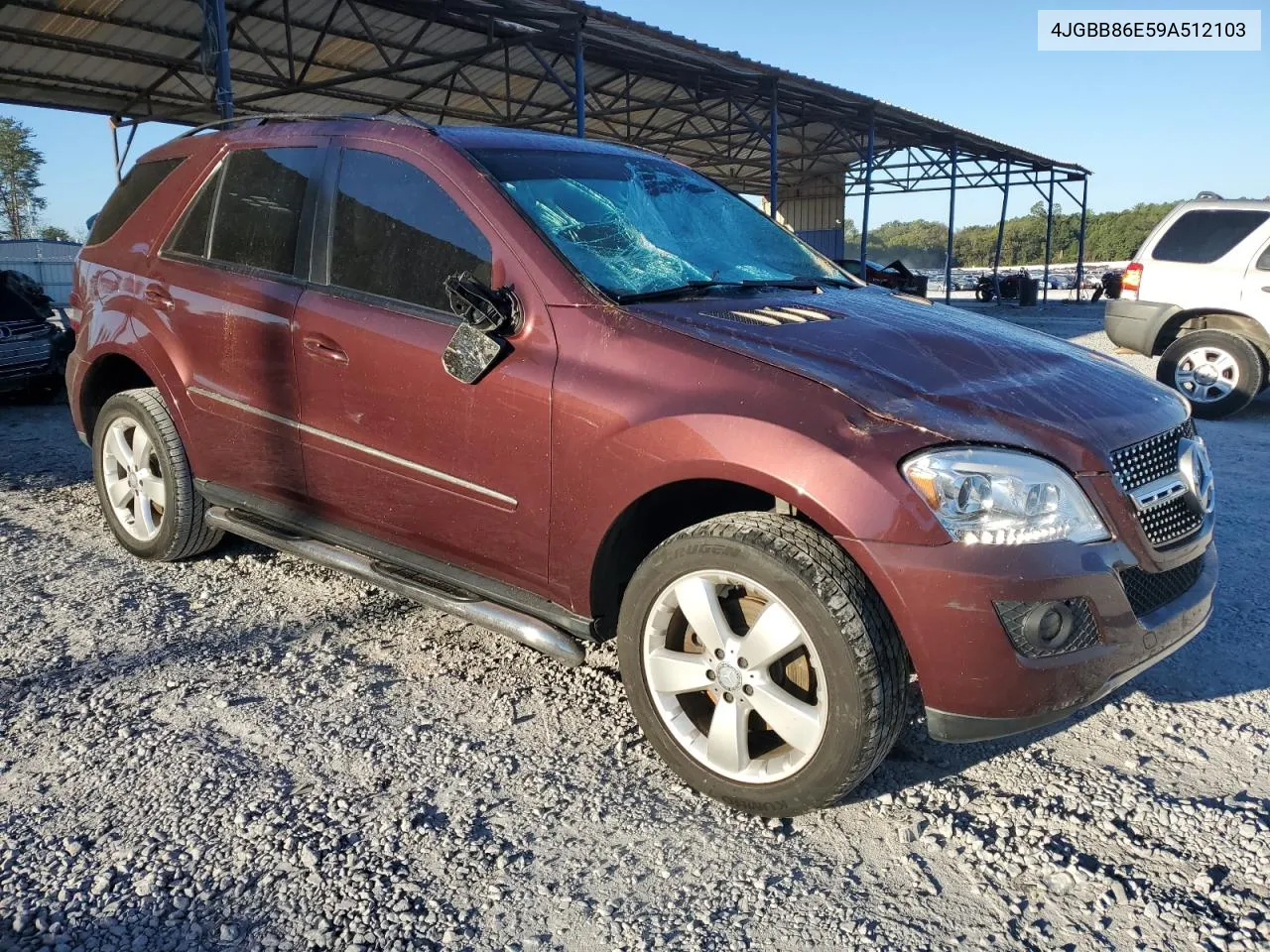 2009 Mercedes-Benz Ml 350 VIN: 4JGBB86E59A512103 Lot: 74701794