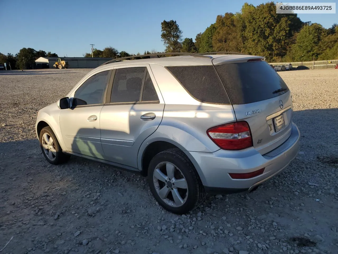 2009 Mercedes-Benz Ml 350 VIN: 4JGBB86E89A493725 Lot: 74776244