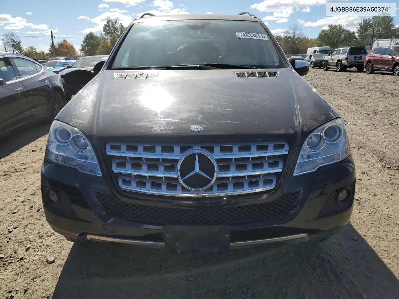 2009 Mercedes-Benz Ml 350 VIN: 4JGBB86E39A503741 Lot: 74833814