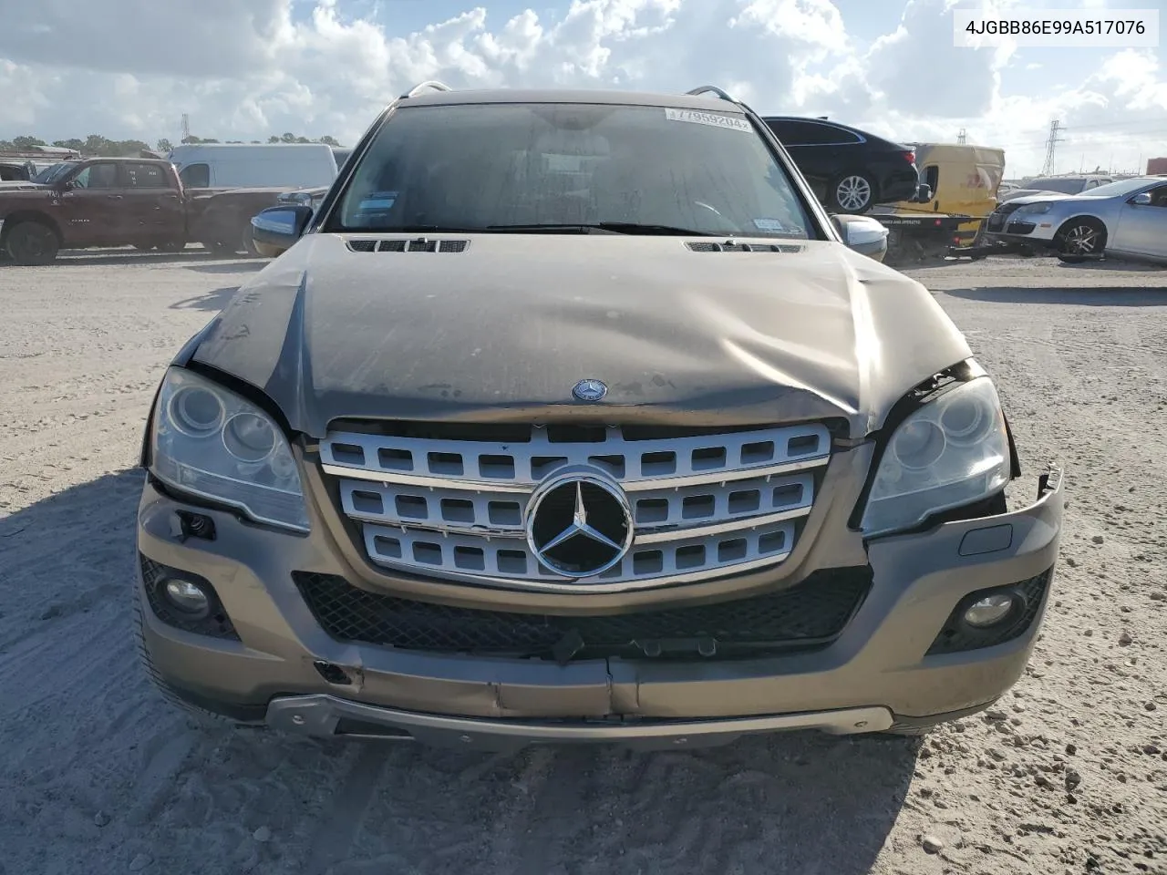 2009 Mercedes-Benz Ml 350 VIN: 4JGBB86E99A517076 Lot: 77959204