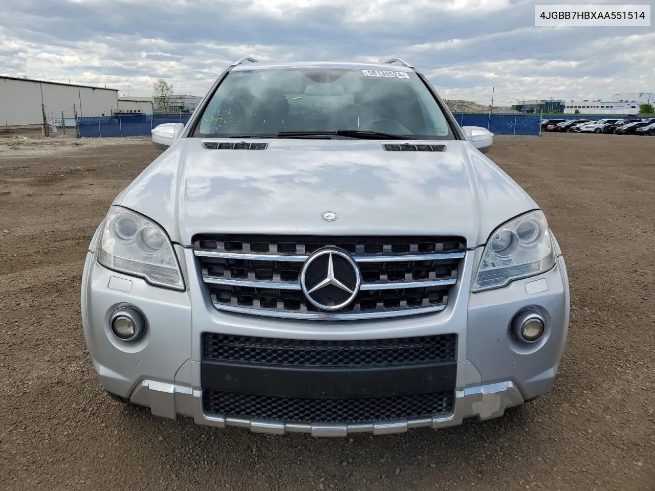 2010 Mercedes-Benz Ml 63 Amg VIN: 4JGBB7HBXAA551514 Lot: 58136524