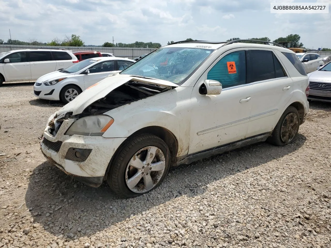 2010 Mercedes-Benz Ml 350 4Matic VIN: 4JGBB8GB5AA542727 Lot: 62055874