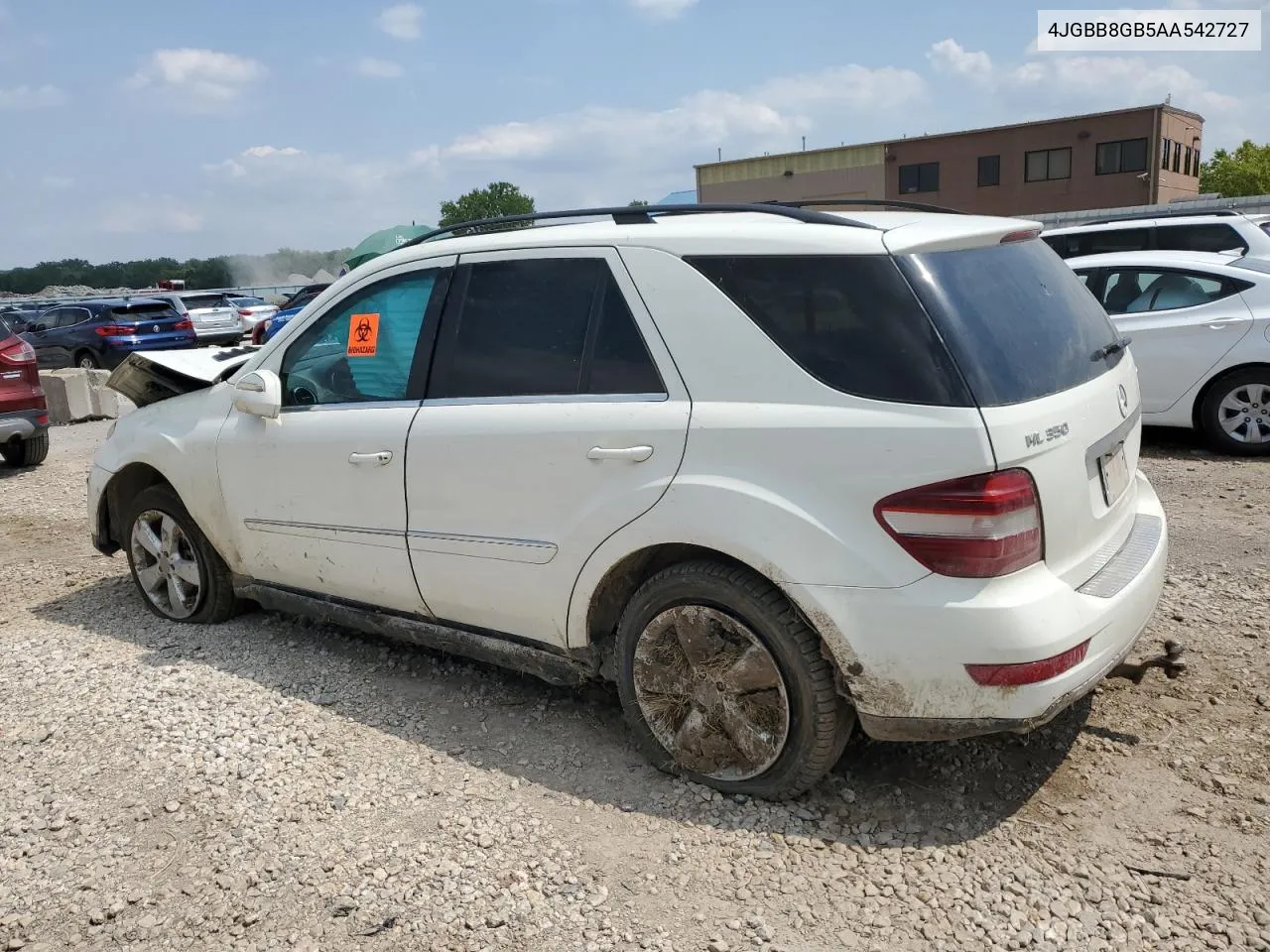 2010 Mercedes-Benz Ml 350 4Matic VIN: 4JGBB8GB5AA542727 Lot: 62055874