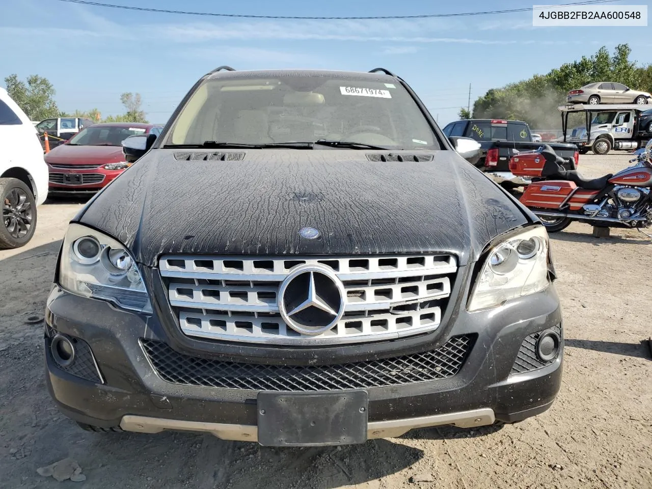 2010 Mercedes-Benz Ml 350 Bluetec VIN: 4JGBB2FB2AA600548 Lot: 68671974