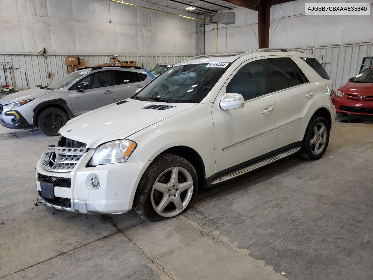 2010 Mercedes-Benz Ml 550 4Matic VIN: 4JGBB7CBXAA535840 Lot: 69660384