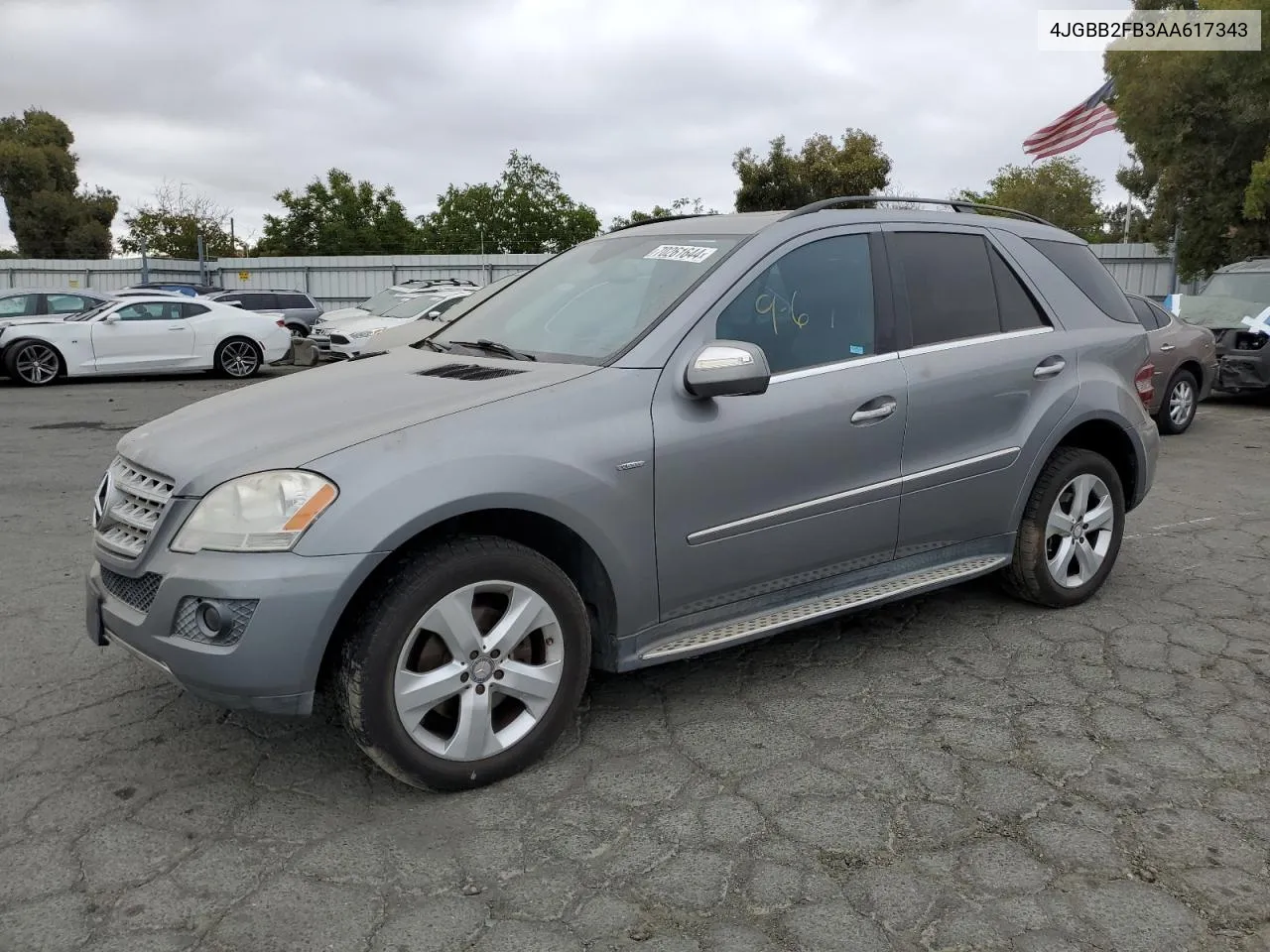 2010 Mercedes-Benz Ml 350 Bluetec VIN: 4JGBB2FB3AA617343 Lot: 70261644