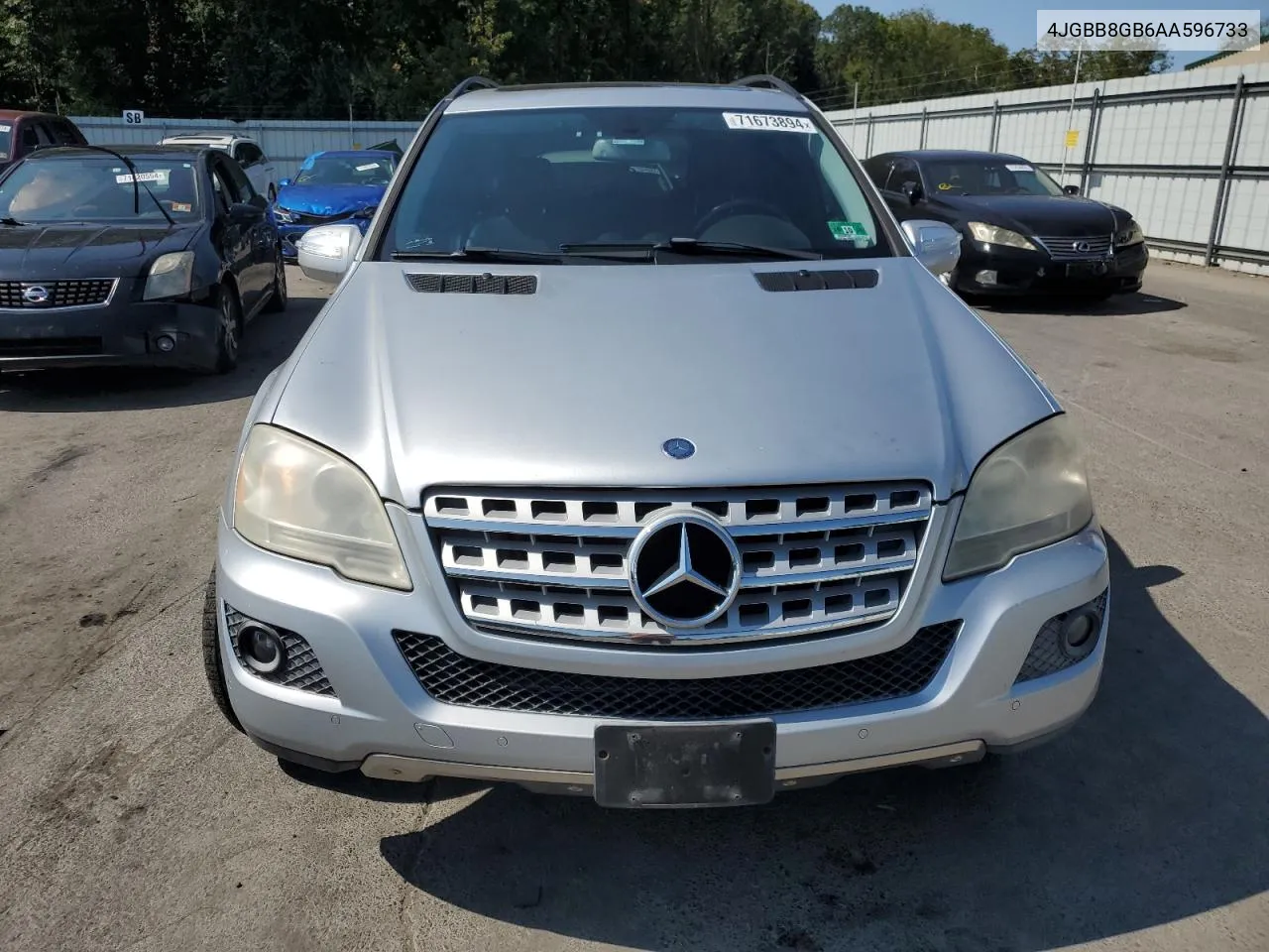 2010 Mercedes-Benz Ml 350 4Matic VIN: 4JGBB8GB6AA596733 Lot: 71673894