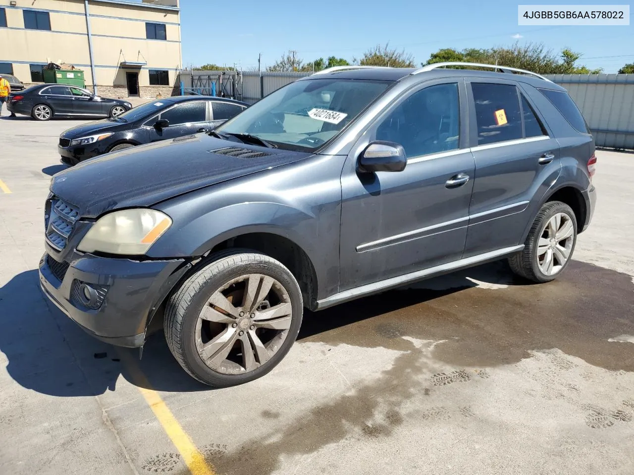 2010 Mercedes-Benz Ml 350 VIN: 4JGBB5GB6AA578022 Lot: 74021684