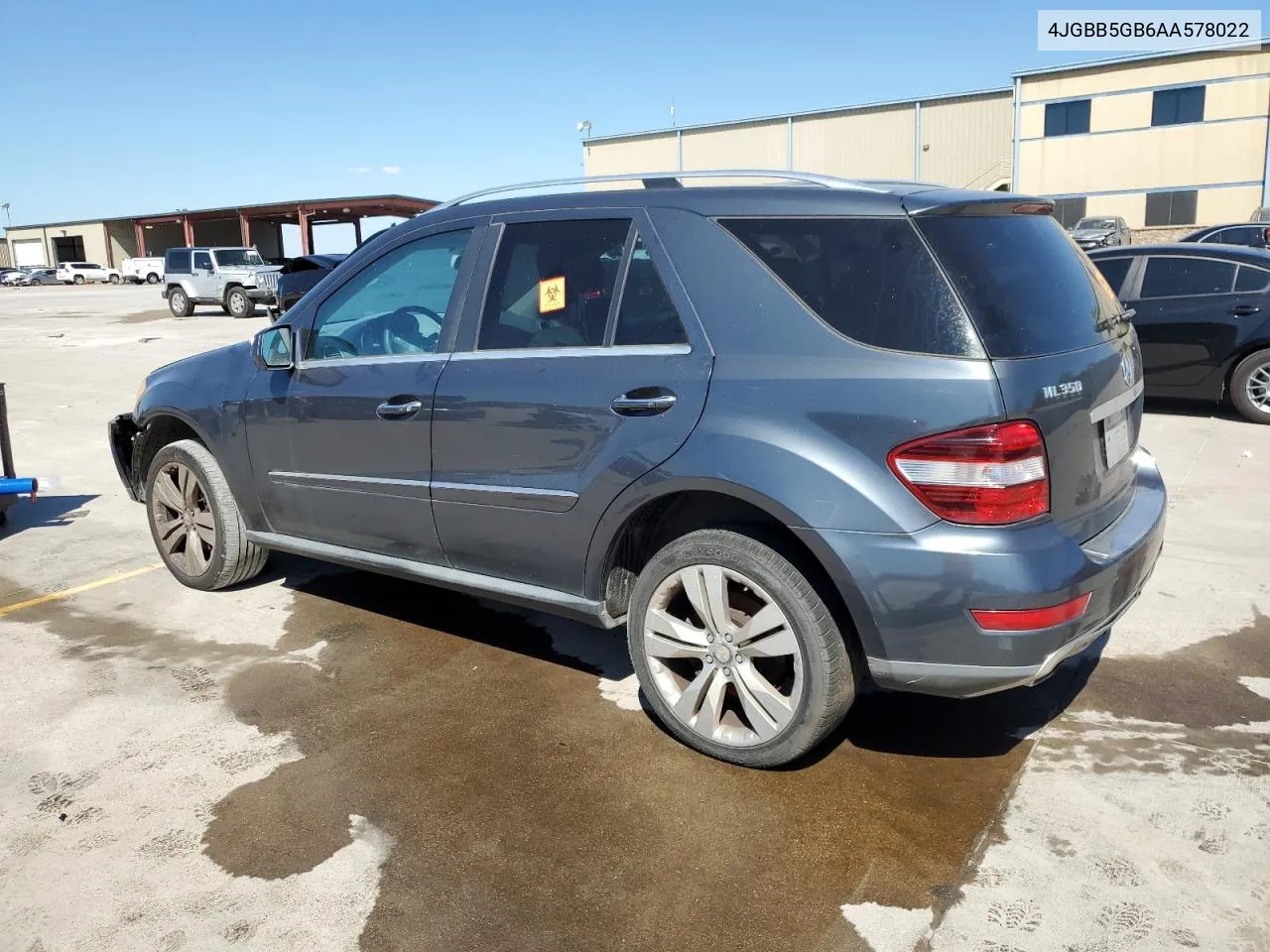 2010 Mercedes-Benz Ml 350 VIN: 4JGBB5GB6AA578022 Lot: 74021684