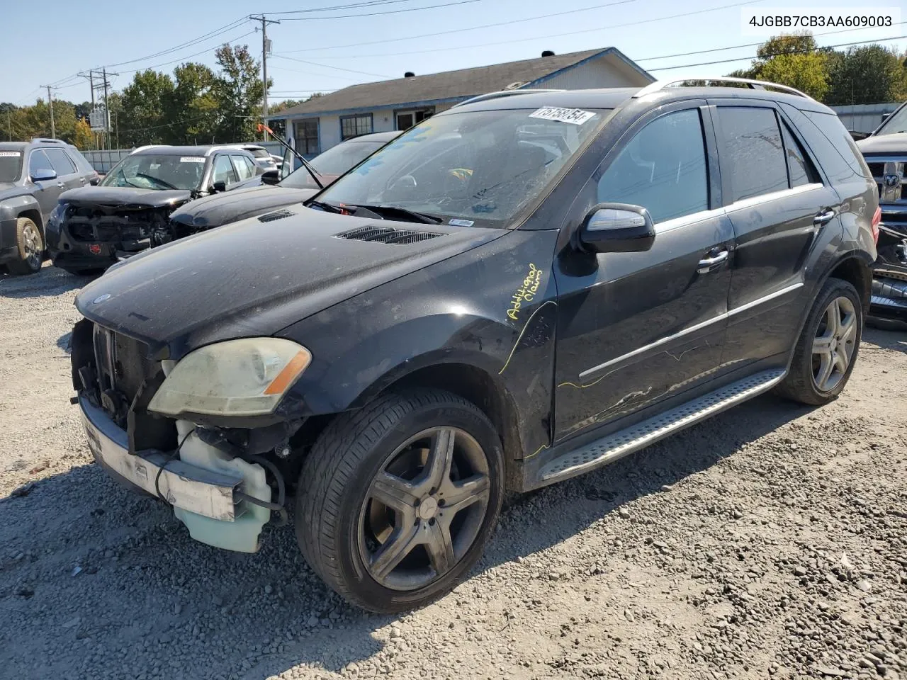 2010 Mercedes-Benz Ml 550 4Matic VIN: 4JGBB7CB3AA609003 Lot: 75758754