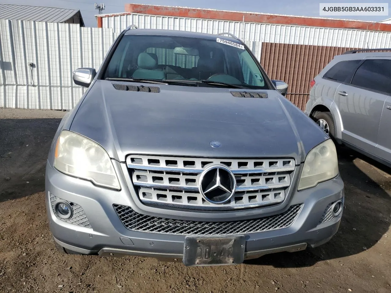 2010 Mercedes-Benz Ml 350 VIN: 4JGBB5GB3AA603331 Lot: 75946584