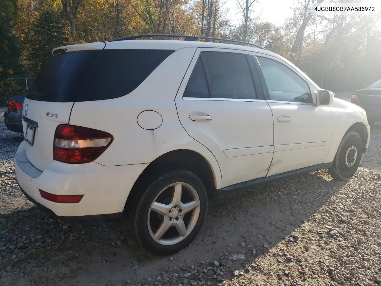 2010 Mercedes-Benz Ml 350 4Matic VIN: 4JGBB8GB7AA586972 Lot: 77083844