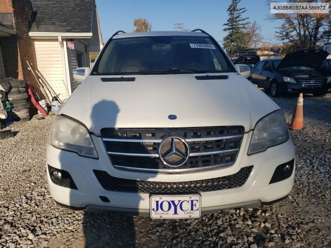 2010 Mercedes-Benz Ml 350 4Matic VIN: 4JGBB8GB7AA586972 Lot: 77083844