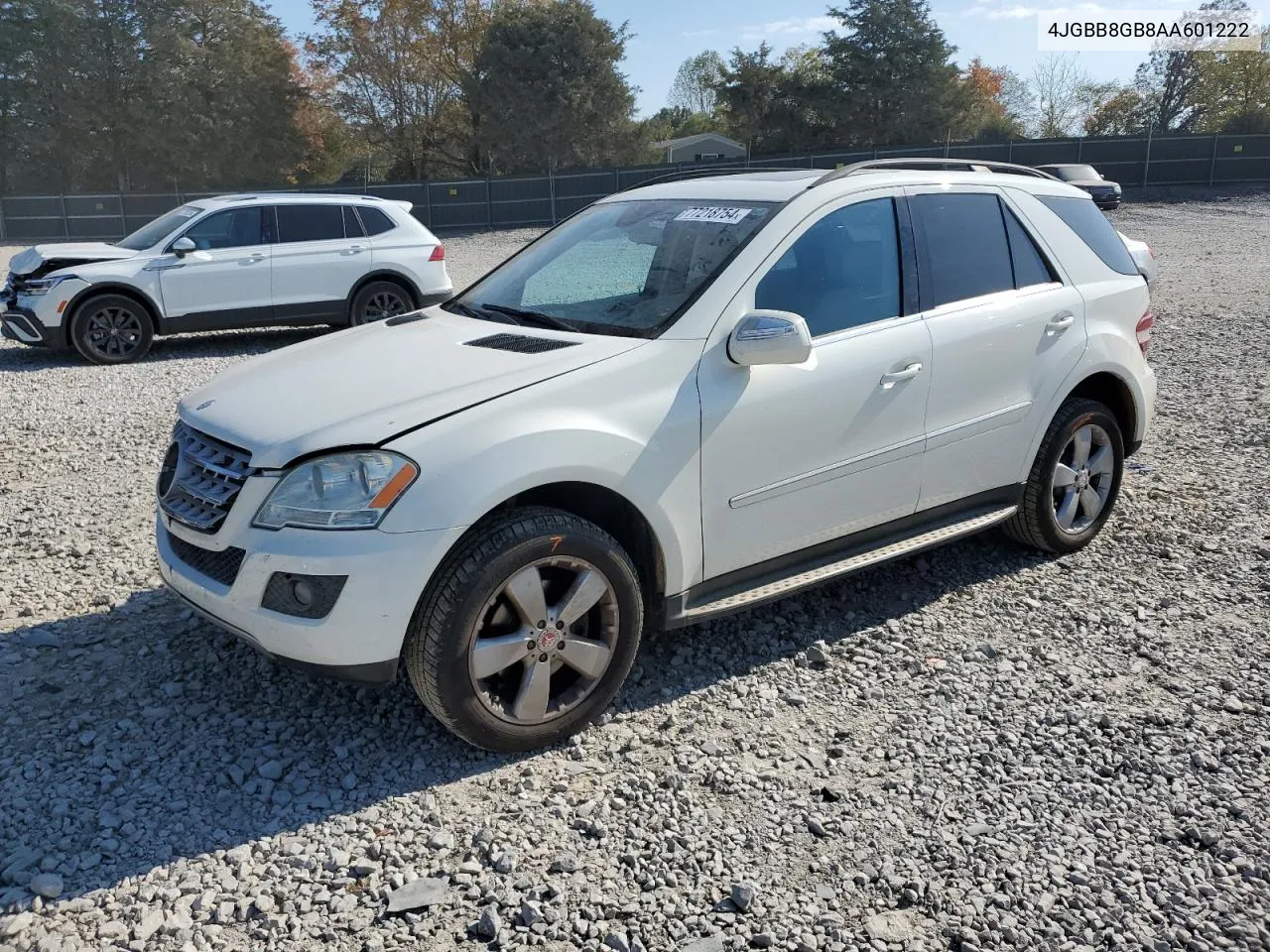 2010 Mercedes-Benz Ml 350 4Matic VIN: 4JGBB8GB8AA601222 Lot: 77218754